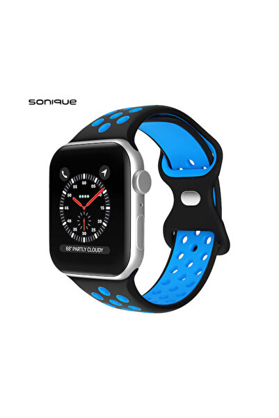 Other Sonique Αθλητικό Λουράκι Σιλικόνης Μαύρο / Μπλε (Apple Watch 44/45/46mm...