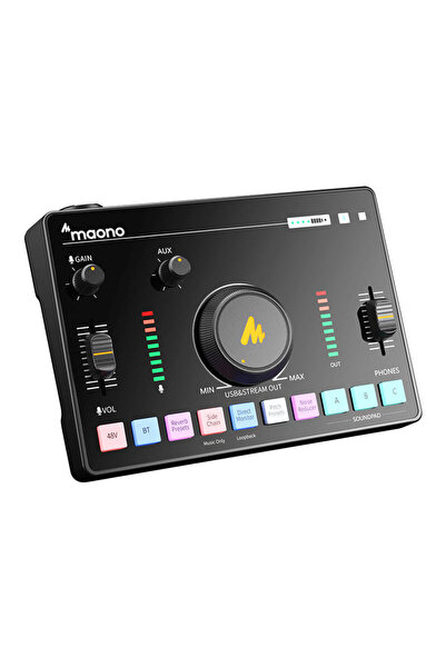 MAONO Mixer audio placă de sunet pentru PC, laptop, înregistrare podcast Amc2...