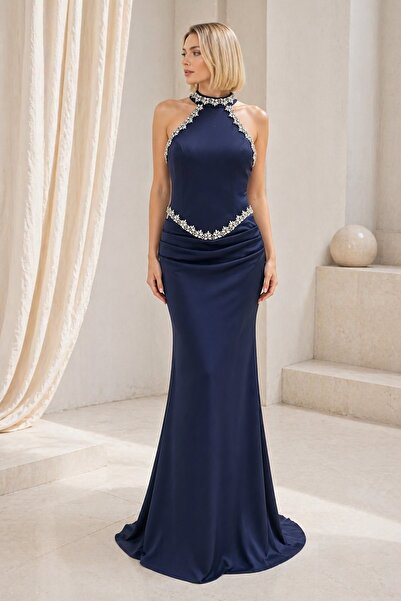 Rain and River Midnight Royal Evening Dress