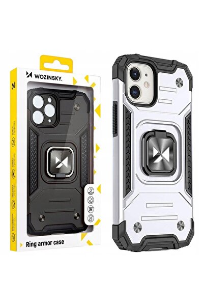 WOZINSKY Husă tip armură cu inel pentru iPhone 14, cu suport magnetic