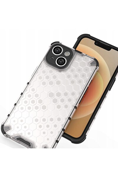 Hurtel Husă tip fagure pentru iPhone 14 Plus, transparentă, rezistentă.