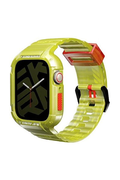 Skinarma Λουράκι και Θήκη 2 σε 1 για Apple Watch 45/44mm Κίτρινο Νέον