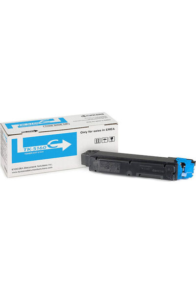 KYOCERA TK-5160C Γνήσιο Τόνερ Εκτυπωτή Λέιζερ Κυανό 12000 Σελίδες (1T02NTCNL0)