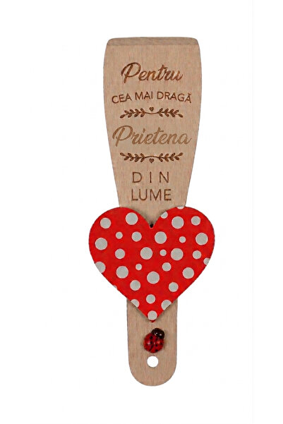 LimArt Spatula personalizata din lemn cu magnet – „Pentru cea mai buna Priete...
