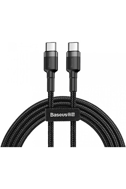 Baseus Καλώδιο Type C PD PD2.0 60W 20V 3A QC3.0 2μ Μαύρο + Γκρι
