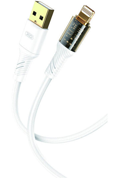 Xo NB229 Πλεγμένο καλώδιο USB-A σε Lightning Λευκό 1μ (16.005.0216)