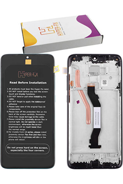 Hyper Οθόνη με μηχανισμό αφής και πλαίσιο για XIAOMI Redmi Note 8 Pro (Μαύρο)