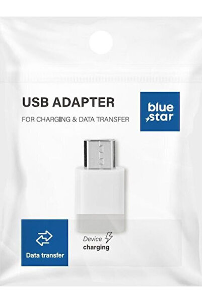 Blue Μετατροπέας Star USB-C Αρσενικό σε micro USB Θηλυκό Λευκό 1 Τεμάχιο