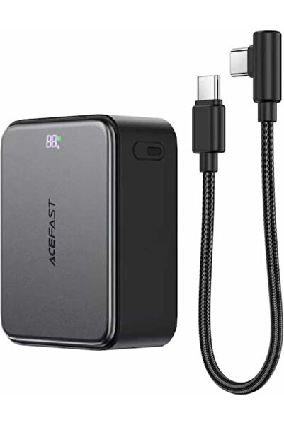 Acefast Power Bank 10000mAh 22.5W with USB-A Port and 2 USB-C Ports Black