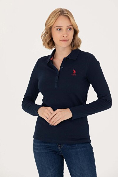 U.S. Polo Assn. سويت شيرت نسائي من US POLO ASSN بياقة بولو