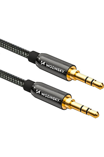 WOZINSKY Καλώδιο Jack 3.5mm - Αρσενικό 3.5mm σε Αρσενικό 3.5mm, Μαύρο, 1.5μ, ...