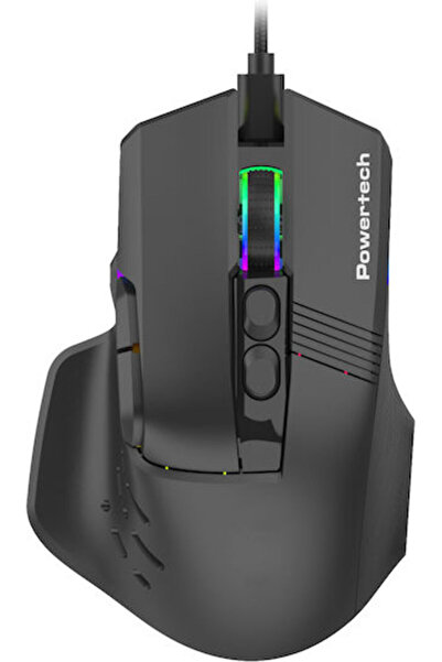 POWERTECH PT-1274 RGB Ποντίκι Gaming 12000 DPI Μαύρο