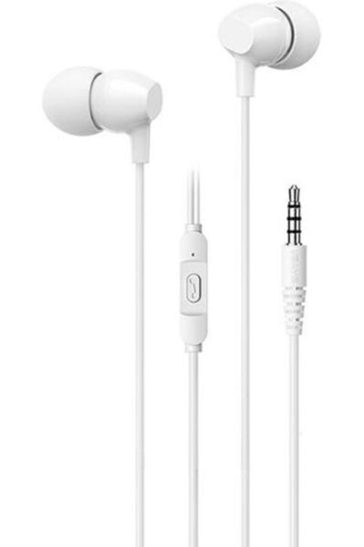 Usams SJ594 Ενδοωτικά ακουστικά handsfree με βύσμα 3.5mm, λευκά