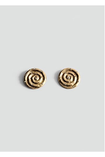 Vi store Çelik Kristal Spiral Küpe