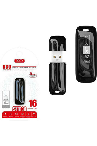 Xo U30 16GB USB 3.0 Στικάκι Μαύρο