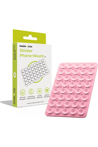 Mobile Origin Sticker Mount O1 Καθολική Βάση Τηλεφώνου Ροζ
