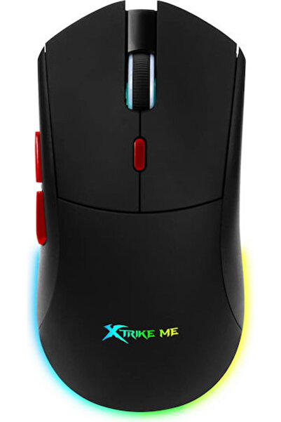 XTRIKE ME GW-613 Ασύρματο Ποντίκι Gaming RGB 10000 DPI Μαύρο