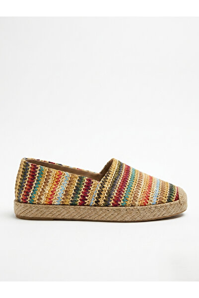 LOVE SHINE Serra Hasır Büyük Numara Kadın Espadril 41-45