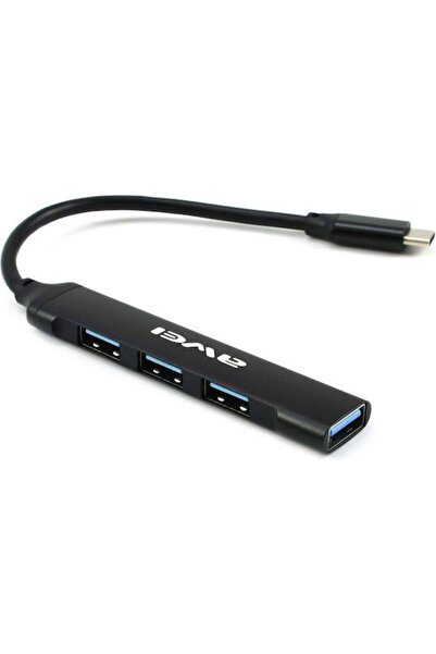 AWEI Διανομέας USB 2.0 4 θυρών με σύνδεση USB-A Κωδικός Γκρι: 888056