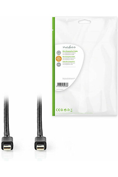 Nedis Καλώδιο mini DisplayPort αρσενικό - mini DisplayPort αρσενικό 2μ Μαύρο ...