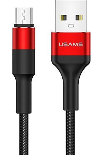 Usams U5 1.2μ Πλεκτό Καλώδιο USB 2.0 σε micro USB Κόκκινο (SJ224USB02)