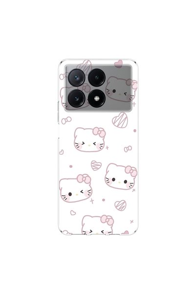 PPKin حافظة شفافة متوافقة مع هاتف Poco X6 Pro بتصميم Hello Kitty
