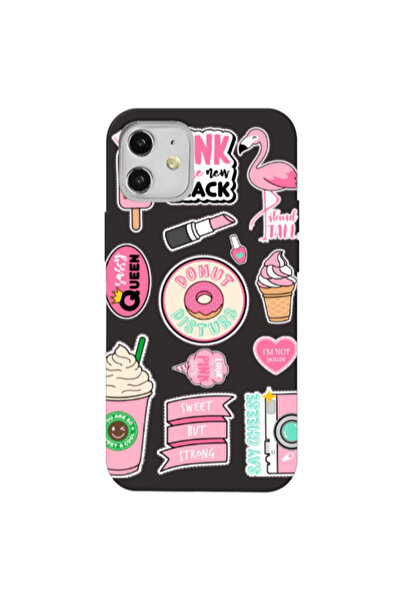 Other Apple iPhone 12 Donut disturb Black Colored Silicone TPU Θήκη