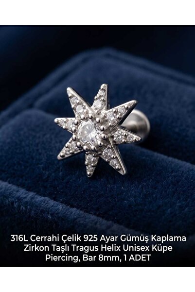 Lunexa 316L Cerrahi Çelik Paslanmaz Kararmaz Alerji Yapmaz Zirkon Taşlı Figür...
