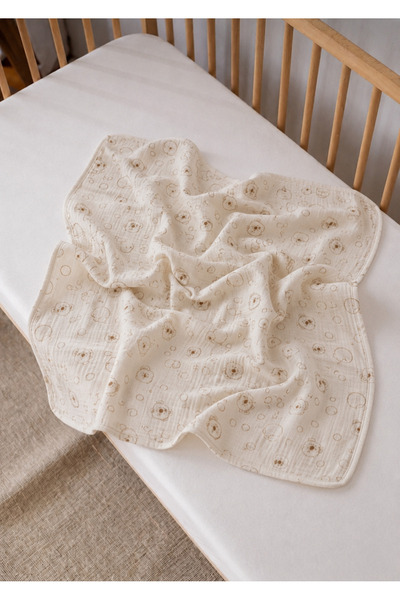FURYATEX 100% Cotton Muslin Baby Blanket 70X80 cm – Breathable Soft Multi-Pur...