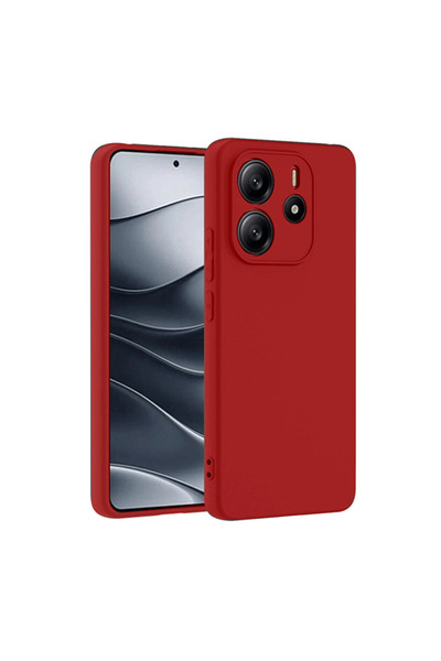 eco port Compatible with Redmi Note 14 4g Case First Silicone - Red