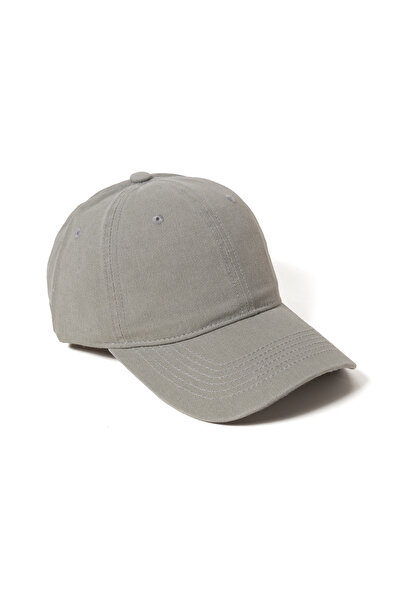 düz şapka studio Düz Şapka | Gri Gabardin Kep Şapka - Minimalist, Logosuz ve ...