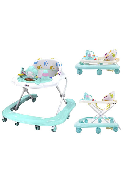 GGEROU Music and Light Baby Walker Foldable Height Adjustable Baby Walker wit...