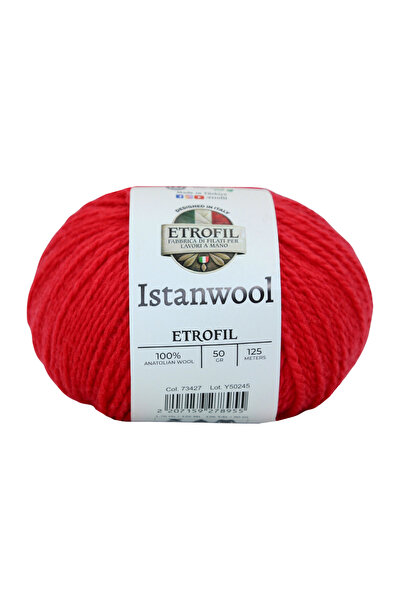 Etrofil Istanwool pređa za pletenje, vatreno crvena, 100% turska vuna, 50g 12...