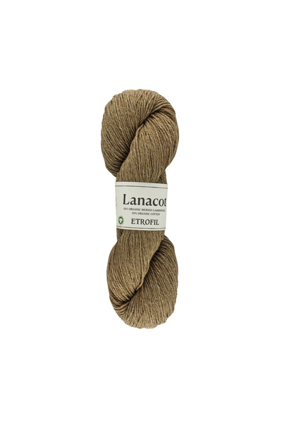 Etrofil Lanacot pređa za pletenje zemljano smeđa 55% organska merino vuna 45%...