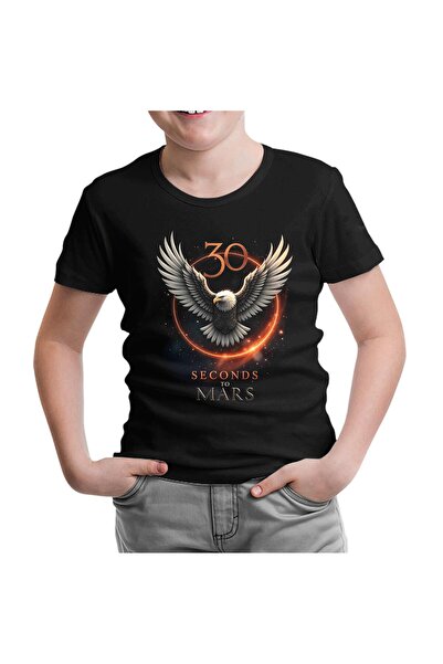 Lord T-Shirt 30 ثانية إلى المريخ - تي شيرت كارتال سيلك للصغار باللون الأسود