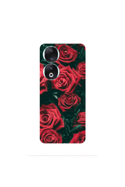 Other Honor 90 5G Red Roses Transparent Silicone TPU Θήκη