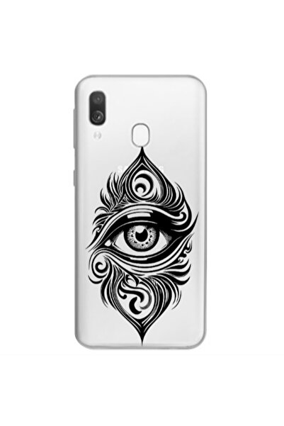 Other Samsung A40 Eye patterned drawing Transparent Silicone TPU Θήκη