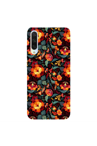 Other Xiaomi Mi 9 Lite Orange flowers Transparent Silicone TPU Θήκη