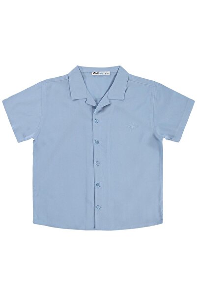 Civil Boys Basic Holiday Collar Shirt for 10-13 Years Old - Blue