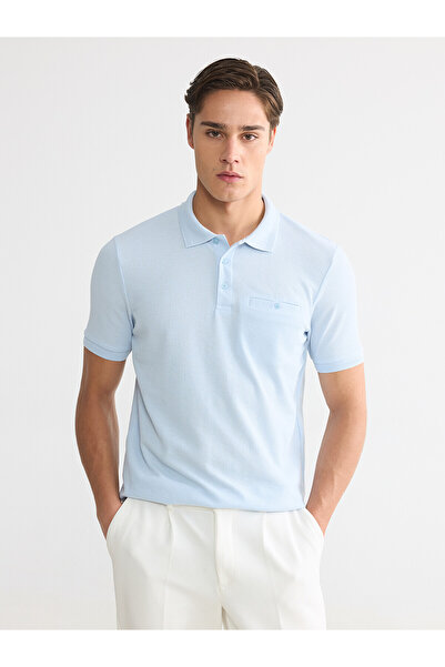 LC Waikiki Vizyon New Season Polo Collar Textured Men's T-Shirt