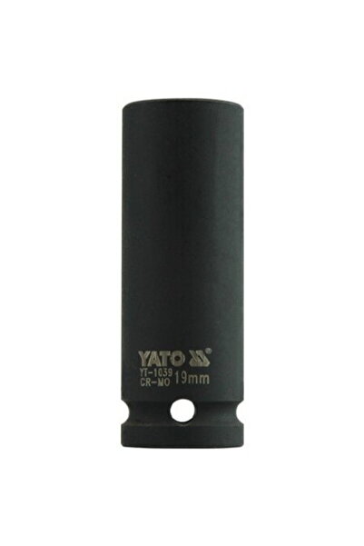 yato 1/2 inch deep impact hex socket wrench, 19x78 mm, YT-1039