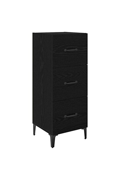 vidaxl Bufet cu sertar Stejar Negru 34,5 x 34 x 90 cm Lemn compozit