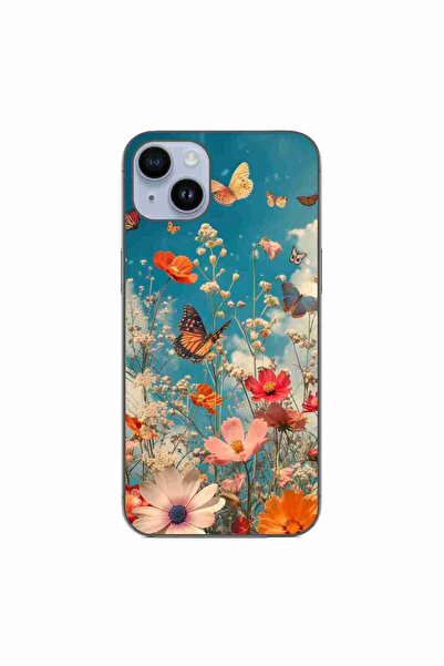 OEM Husa compatibila cu Apple iPhone 15 Plus Silicon Gel Tpu Model Flori si F...