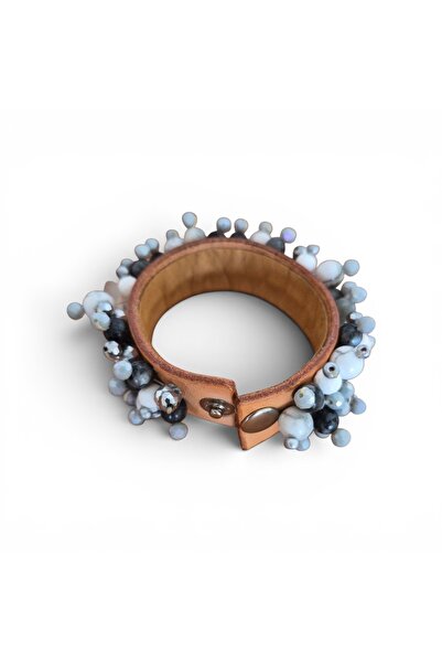 Enanice Handmade Beaded Bracelet Made from Donkey Skin