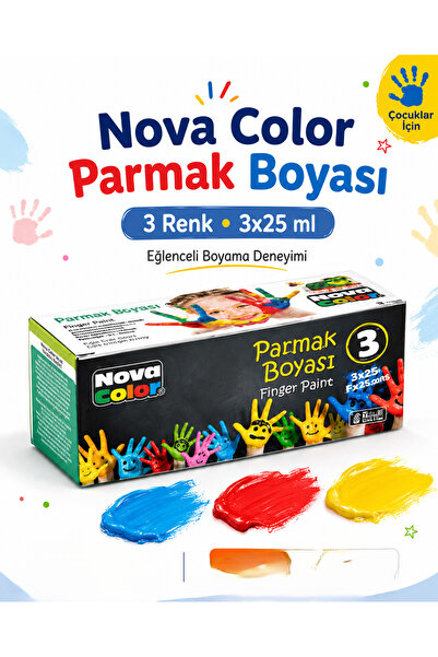 Nova Color Parmak Boyası 3 LÜ eğlenceli anlar