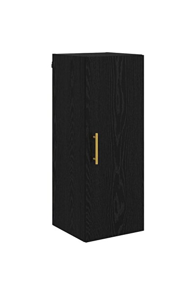vidaxl Dulap montat pe perete Stejar Negru 34,5 x 34 x 90 cm