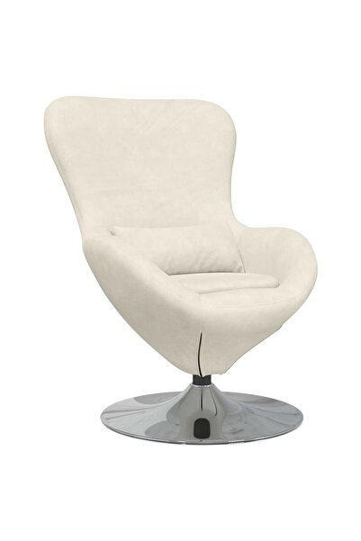 vidaxl Egg Armchair Cream Velvet