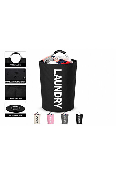 Denx Large Foldable Laundry Basket with Aluminum Comfort Grip Handles Water-R...