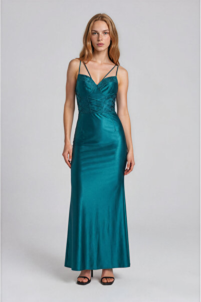 Vanni Couture Rochie Verde Bretele