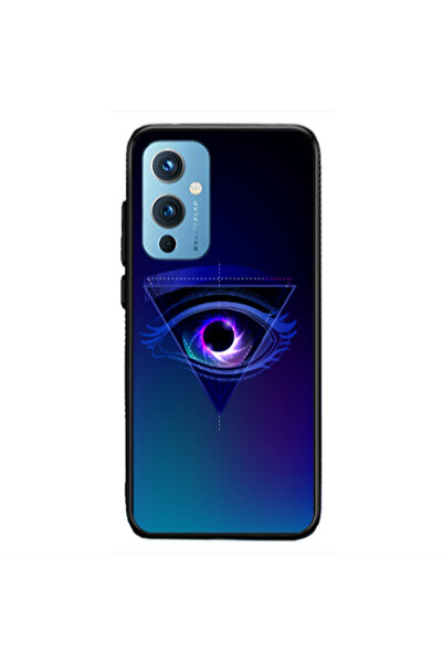 Other Oneplus 9 5G Triangular blue eye Black Glossy Θήκη